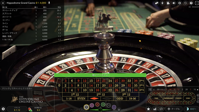 カジノパリスのHippodrome Grand Casino ルーレットの詳細情報は？